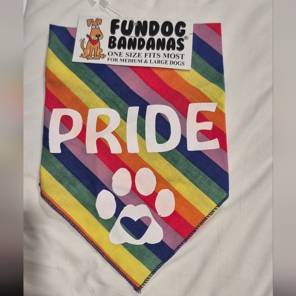 Pride Rainbow Dog Bandana - One Size